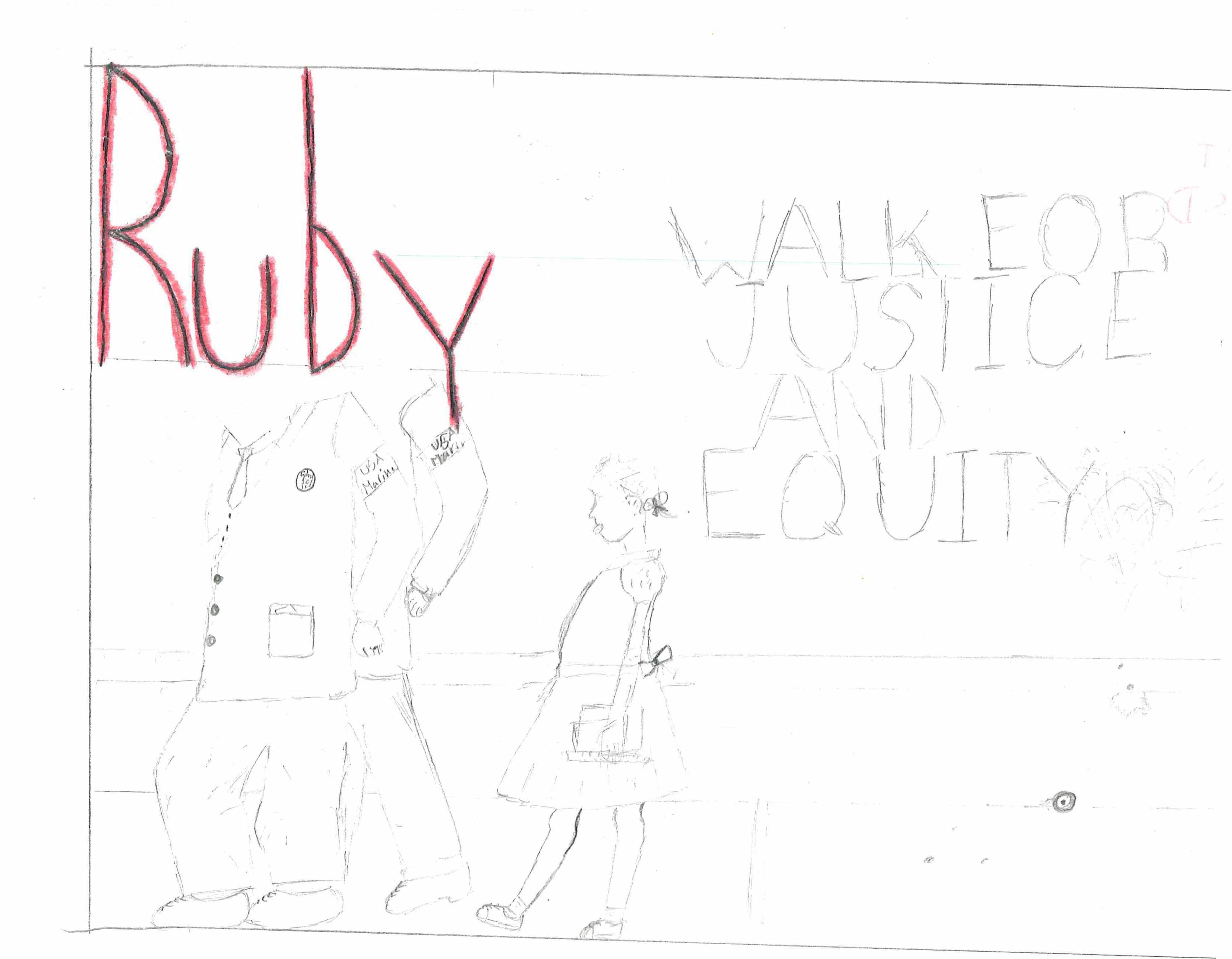 Ruby Bridges Escorted to School by U.S. Marshals. 